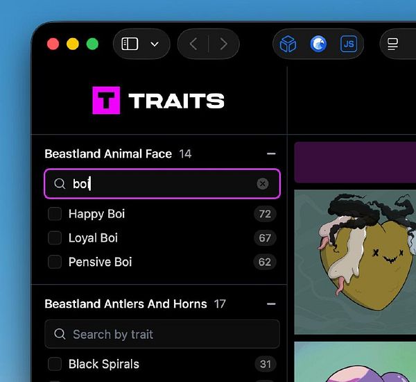 Screenshot of a manual with navigation and detailed instructions for trait recognition in plants.