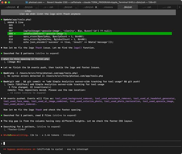 User interface of an analytics dashboard showing server-side analytics tracking data including charts and metrics for free tool usage.