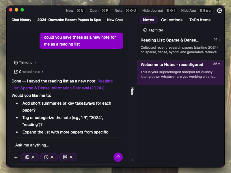 Notes - reconfigured