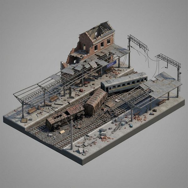 3D rendered image of three stylized bananas floating above a reflective surface with varying colors and shadows.