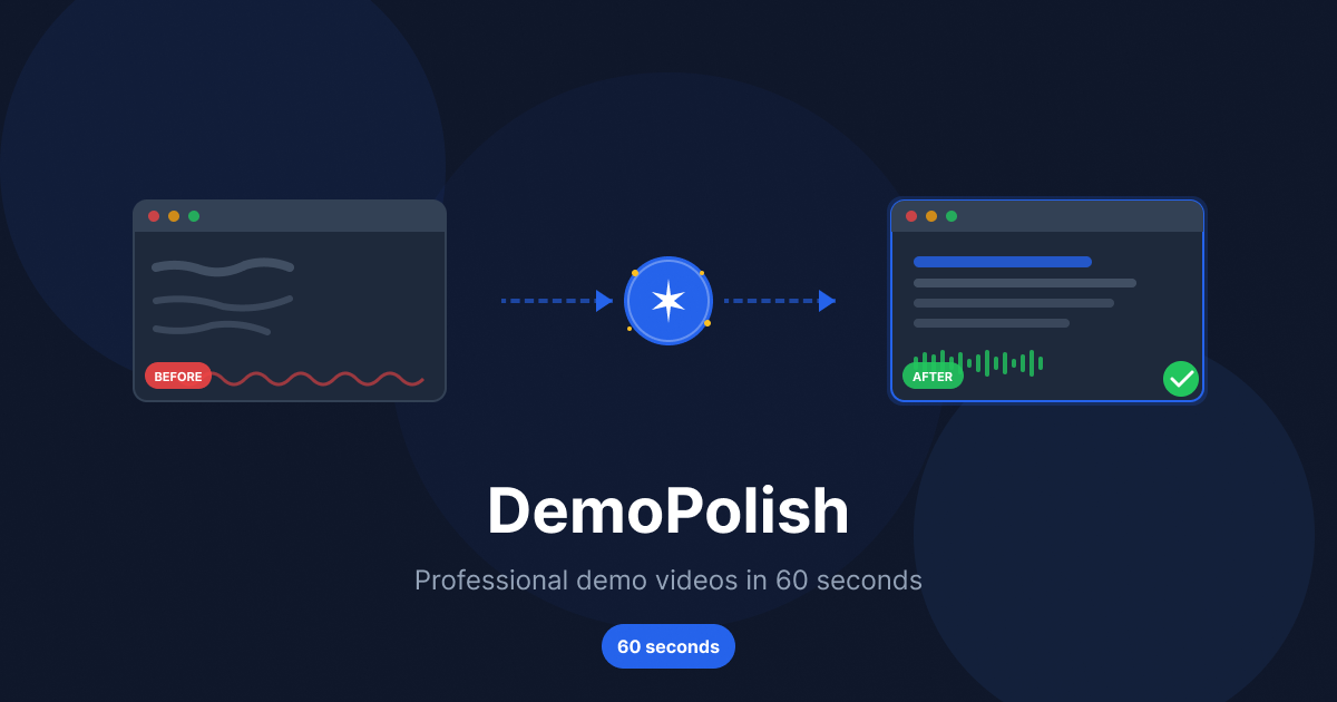 DemoPolish: Turn rough screen recordings into polished demo | BetaList