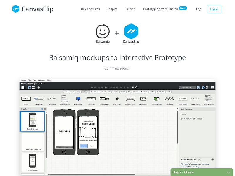 CanvasFlip + Balsamiq