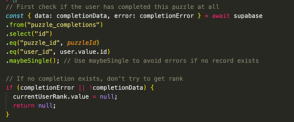 The image displays a code snippet addressing a bad request error in a leaderboard function.