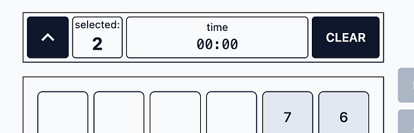 The image displays a timer interface for a game or application.