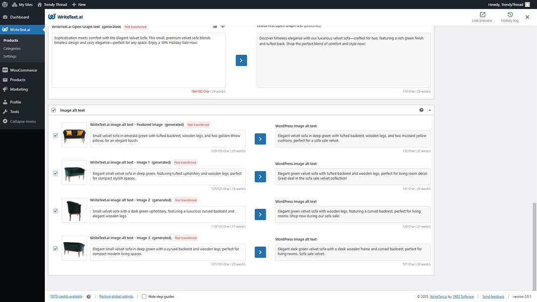 WriteText.ai for WooCommerce