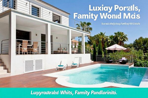 A modern villa with a swimming pool and outdoor seating area surrounded by greenery.