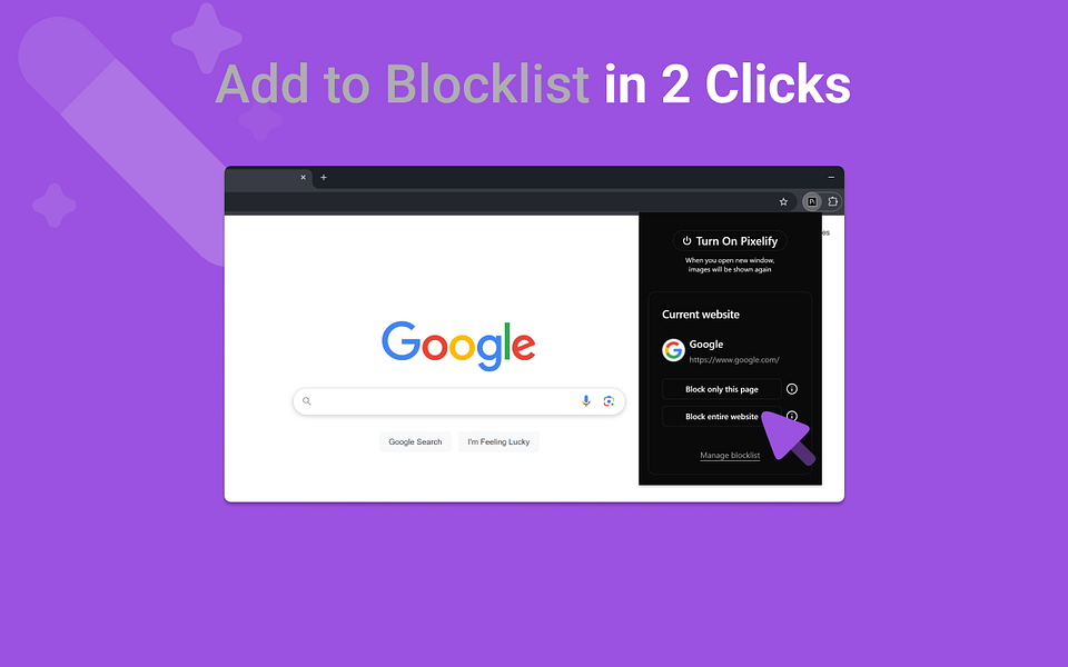 Pixelify: Block distractive images on websites to focus and | BetaList