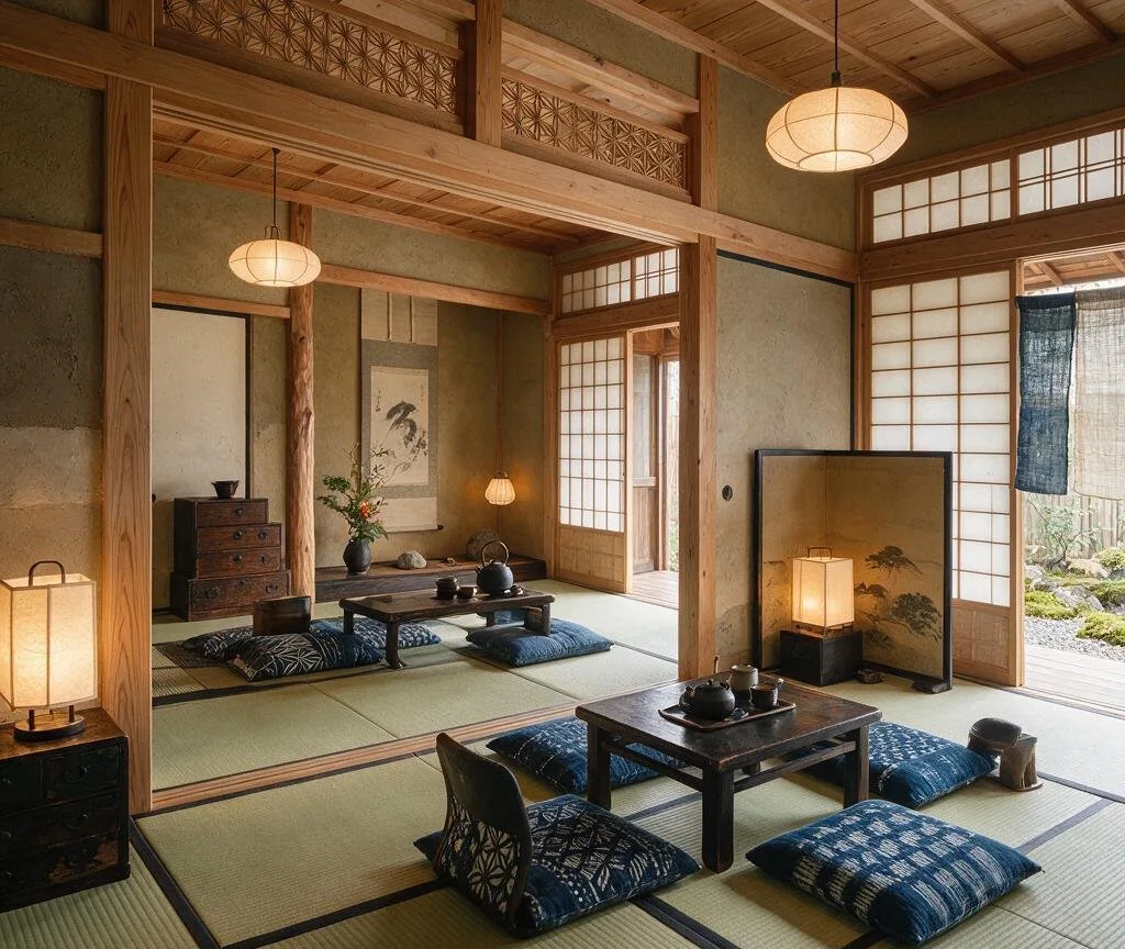 A living room in the Japanese style