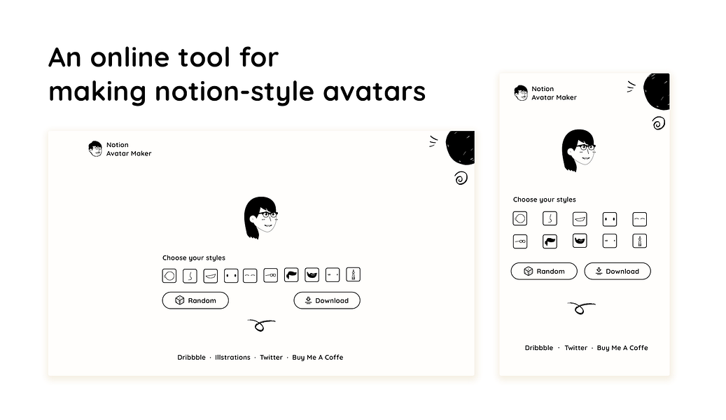 Notion Avatar Maker: An online tool for making notion-style | BetaList