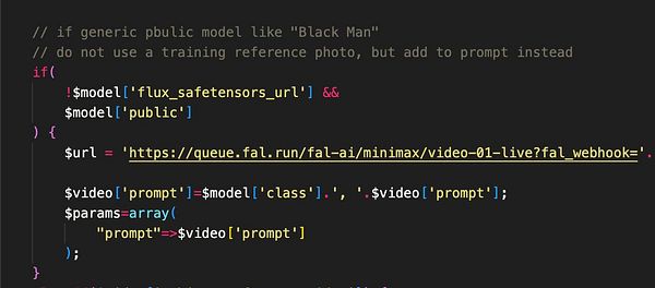 The image displays a code snippet related to AI model prompting.