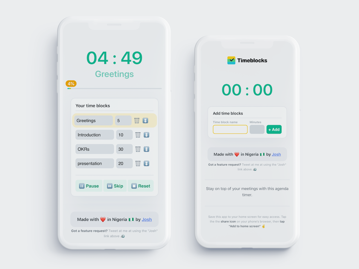 Timeblocks: Stay on top of your meetings with this Agenda | BetaList